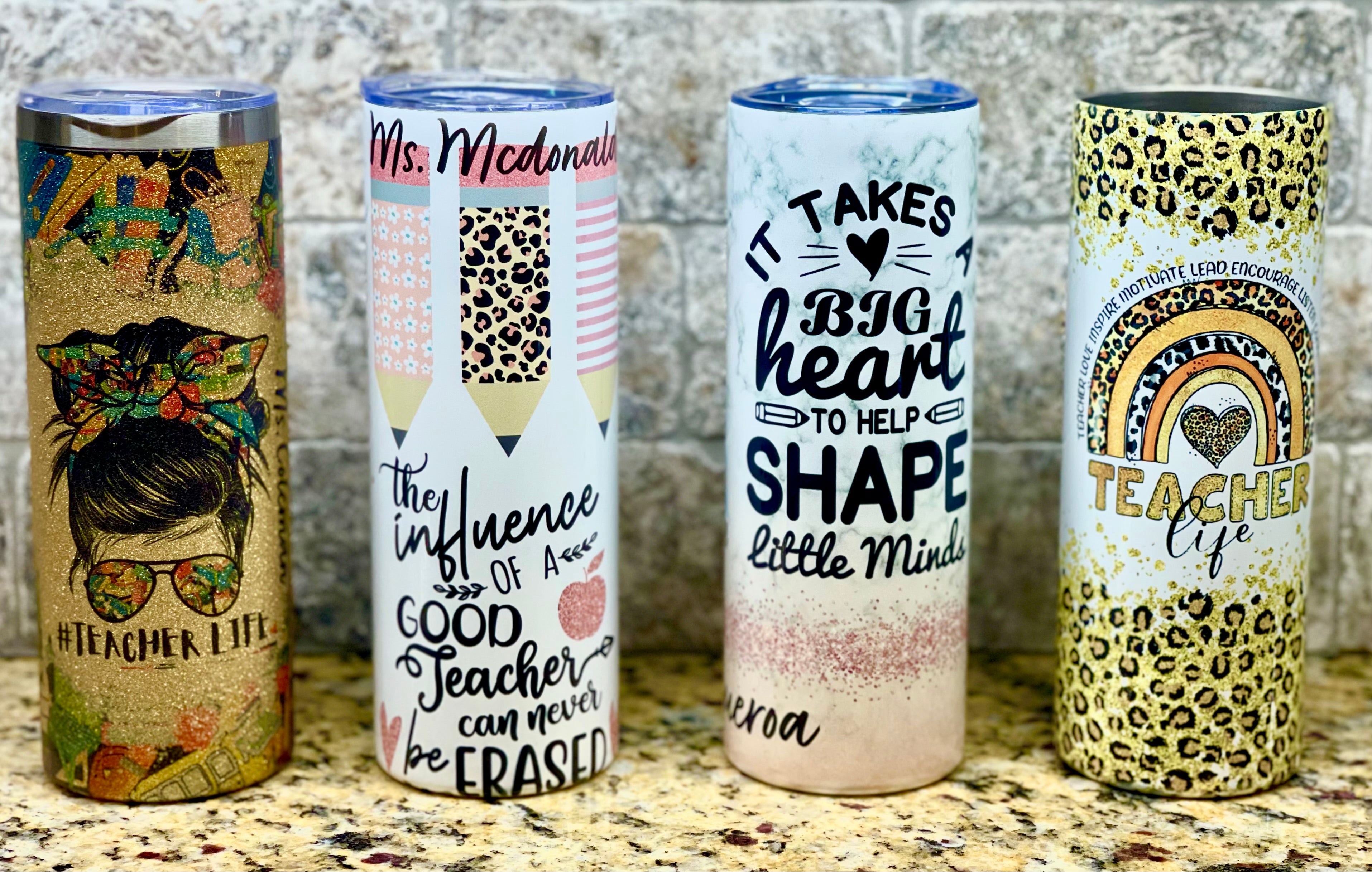 Teacher Appreciation 20oz Tumbler with Custom Name