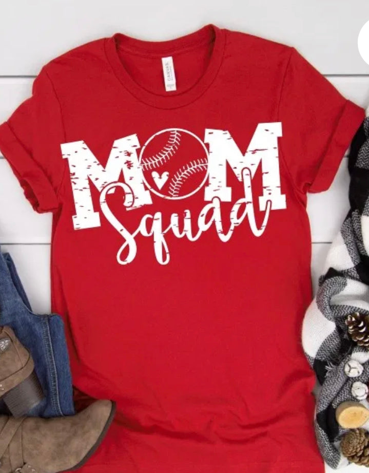 Baseball Mom Squad Shirts